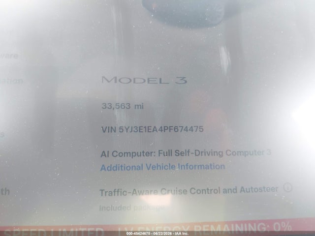 Tesla Model 3 Rear-wheel Drive 2023 5YJ3E1EA4PF674475 Image 7