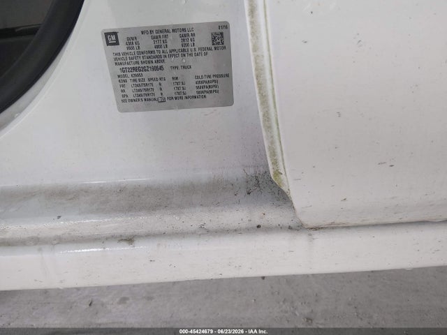 45424679 :رقم المزاد ، 1GT22REG2GZ190645 vin ، 2016 Gmc Sierra 2500hd مزاد بيع