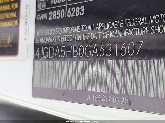 4JGDA5HB0GA631607 Mercedes-Benz Gle 350 4matic