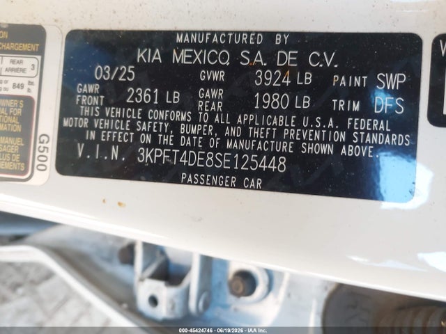 KIA K4 Lxs 2025 3KPFT4DE8SE125448 Image 9