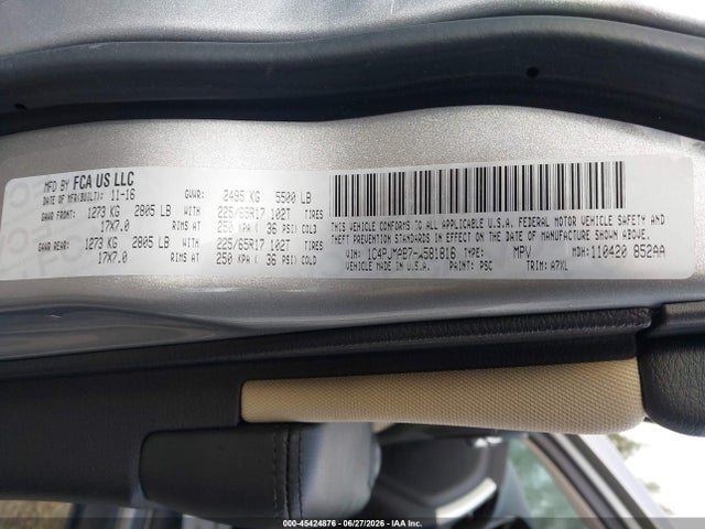 1C4PJMAB7HW581816 Jeep Cherokee Sport 4x4