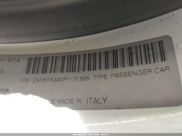 45424882 :رقم المزاد ، ZAM57XSA0F1131895 vin ، 2015 Maserati Ghibli مزاد بيع