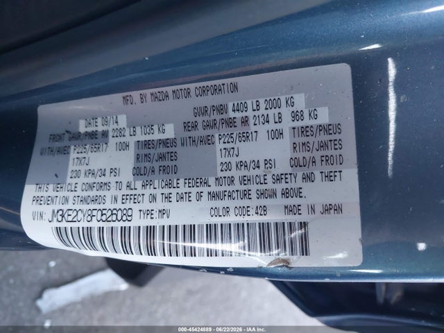 Mazda Cx-5 Touring 2015 JM3KE2CY8F0526089 Image 9