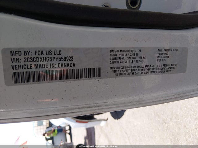 2C3CDXHG5PH559923 Dodge CHARGER GT