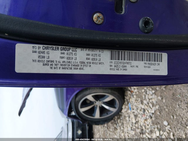 45425094 :رقم المزاد ، 2C3CDYBT6DH708721 vin ، 2013 Dodge Challenger R/t Classic مزاد بيع