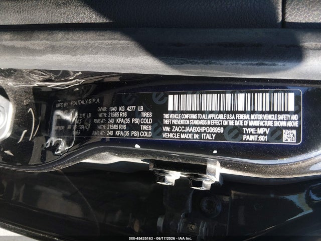 ZACCJAABXHPG06959 Jeep Renegade Sport Fwd