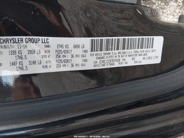 Продаж на аукціоні авто 2015 Chrysler Town & Country Touring-l, vin: 2C4RC1CG3FR574328, номер лоту: 45425211