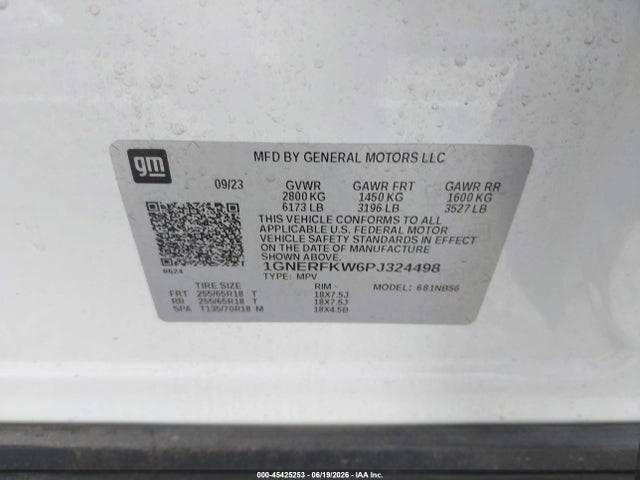 1GNERFKW6PJ324498 Chevrolet Traverse Fwd Ls