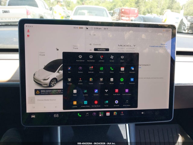 Продажа на аукционе авто 2020 Tesla Model Y Long Range Dual Motor All-wheel Drive, vin: 5YJYGDEE9LF052842, номер лота: 45425264