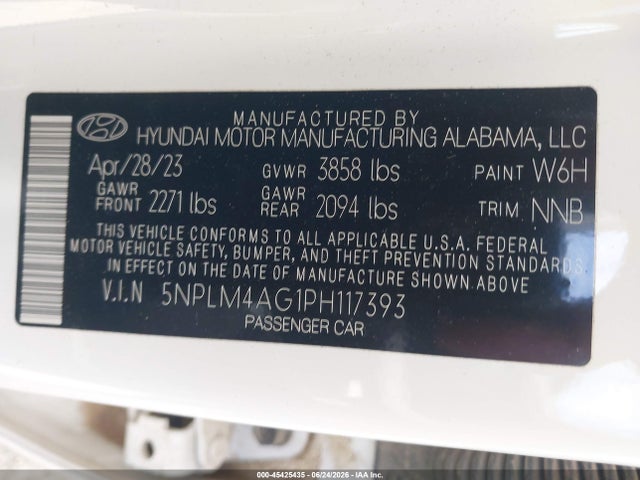 Hyundai ELANTRA SEL 2023 5NPLM4AG1PH117393 Image 9