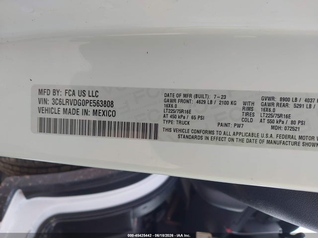 RAM Promaster 2500 2023 3C6LRVDG0PE563808 Image 9