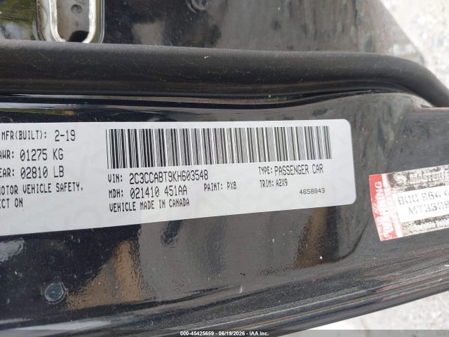 Aukcja sprzedaży 2019 Chrysler 300 300s, vin: 2C3CCABT9KH603548, numer aukcji: 45425659