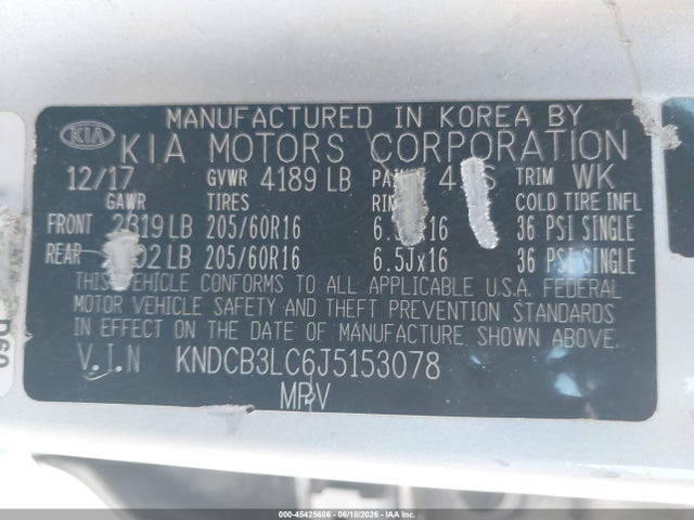 KIA NIRO LX 2018 KNDCB3LC6J5153078 Image 9