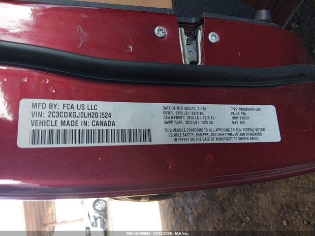 2C3CDXGJ0LH201524 Dodge Charger Scat Pack Rwd