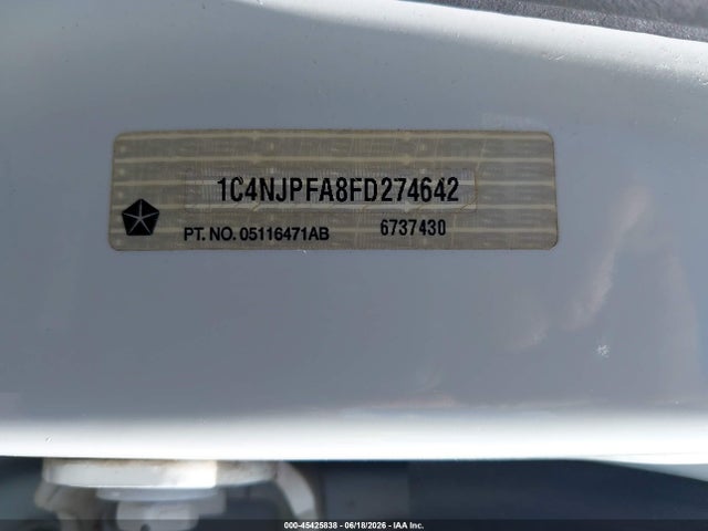 Продаж на аукціоні авто 2015 Jeep Patriot High Altitude Edition, vin: 1C4NJPFA8FD274642, номер лоту: 45425838