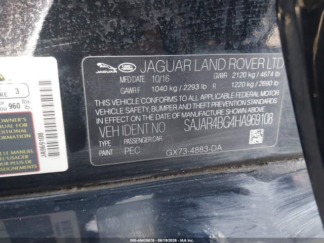 SAJAR4BG4HA969108 Jaguar Xe 25t