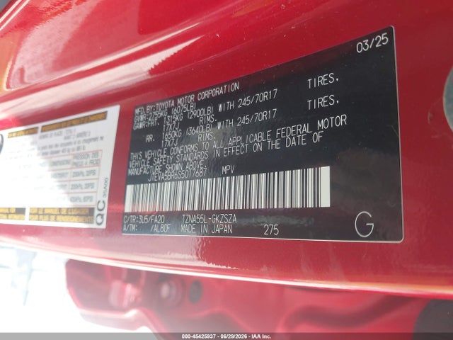 JTEVA5BR6S5017687 Toyota 4RUNNER SR5