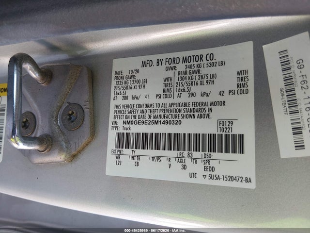 Ford Transit Connect Xl Passenger 2021 NM0GE9E25M1490320 Image 9