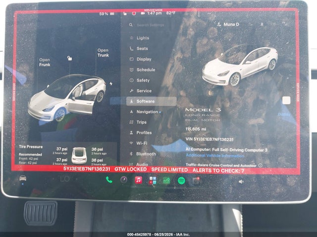 Aukcja sprzedaży 2022 Tesla Model 3 Long Range Dual Motor All-wheel Drive, vin: 5YJ3E1EB7NF136231, numer aukcji: 45425978