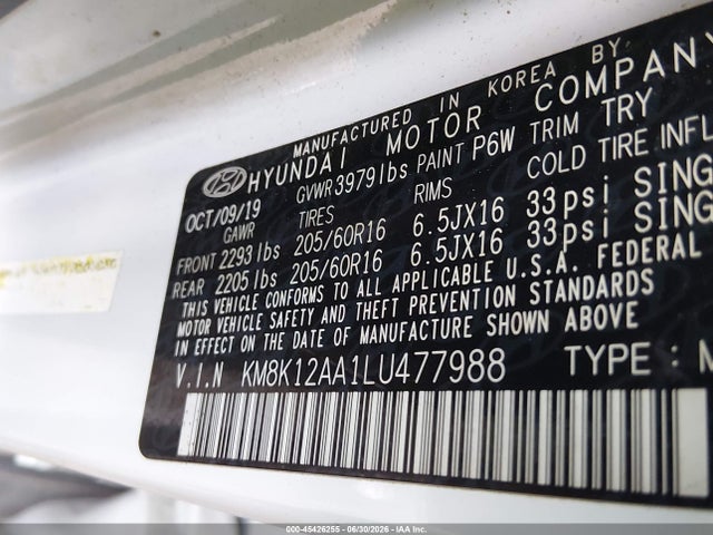 Hyundai Kona Se 2020 KM8K12AA1LU477988 Image 9