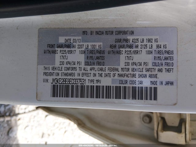 Aukcja sprzedaży 2014 Mazda Cx-5 Sport, vin: JM3KE2BE8E0337531, numer aukcji: 45426265