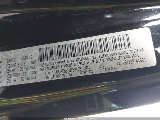1C4HJXEN9LW153488 Jeep Wrangler Unlimited Sahara 4x4