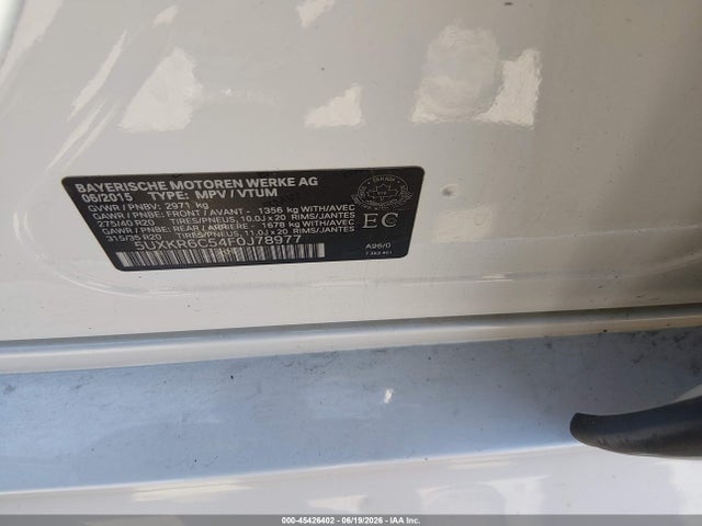 Aukcja sprzedaży 2015 Bmw X5 Xdrive50i, vin: 5UXKR6C54F0J78977, numer aukcji: 45426402