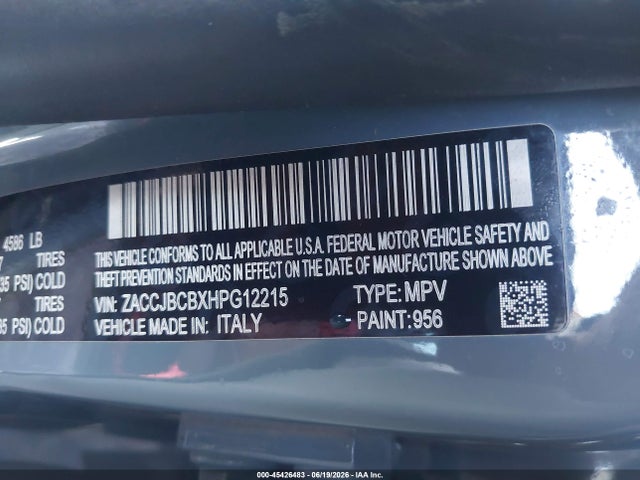 ZACCJBCBXHPG12215 Jeep Renegade Trailhawk 4x4