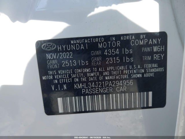 Hyundai Sonata Limited 2023 KMHL34J21PA294956 Image 9