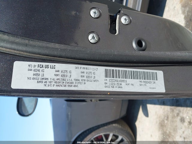 2C3CDZAG0JH209516 Dodge Challenger Sxt