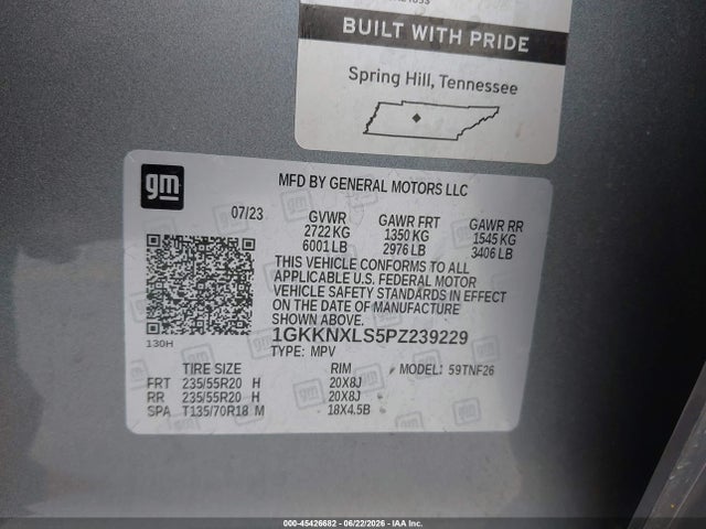 GMC Acadia Awd Denali 2023 1GKKNXLS5PZ239229 Image 9