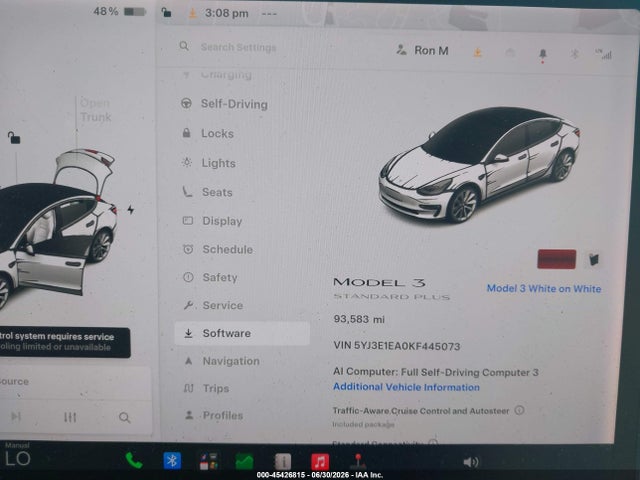 45426815 :رقم المزاد ، 5YJ3E1EA0KF445073 vin ، 2019 Tesla Model 3 Long Range/mid Range/standard Range/standard Range Plus مزاد بيع