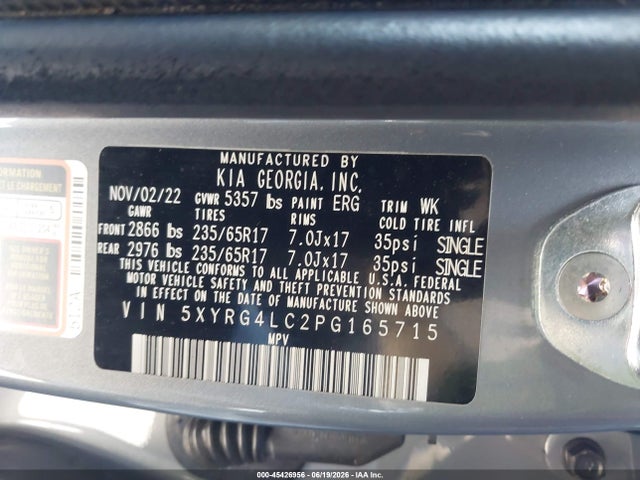 KIA SORENTO LX 2023 5XYRG4LC2PG165715 Image 9