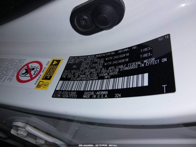 5TDJGRFH4KS054080 Toyota Highlander Hybrid Xle