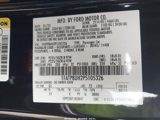 Ford Mustang Ecoboost Premium 2023 1FATP8UH2P5105326 Image 9