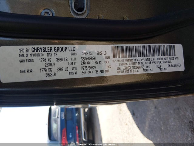 Aukcja sprzedaży 2012 Ram 1500 Slt, vin: 1C6RD7LT1CS290775, numer aukcji: 45427039