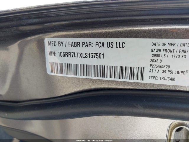 RAM 1500 Classic Slt 2020 1C6RR7LTXLS157501 Image 9