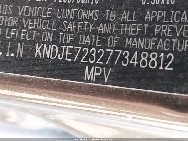 45427171 :رقم المزاد ، KNDJE723277348812 vin ، 2007 Kia Sportage Lx V6 مزاد بيع