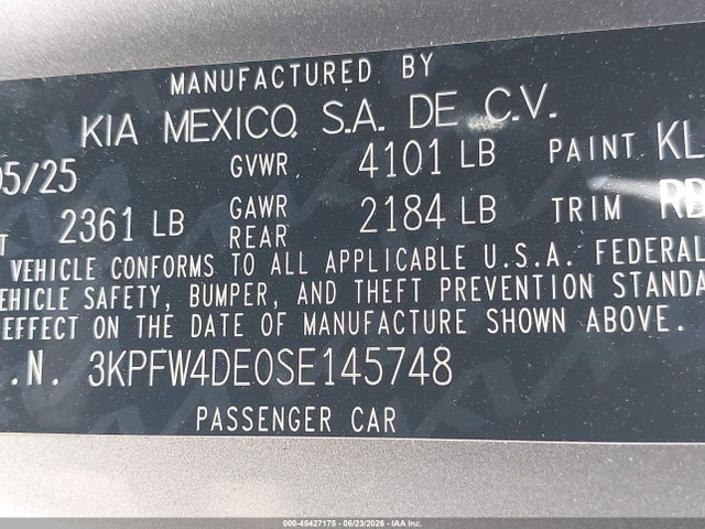 KIA K4 Gt-line 2025 3KPFW4DE0SE145748 Image 9