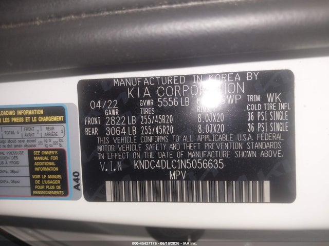KIA Ev6 Gt-line 2022 KNDC4DLC1N5056635 Image 9
