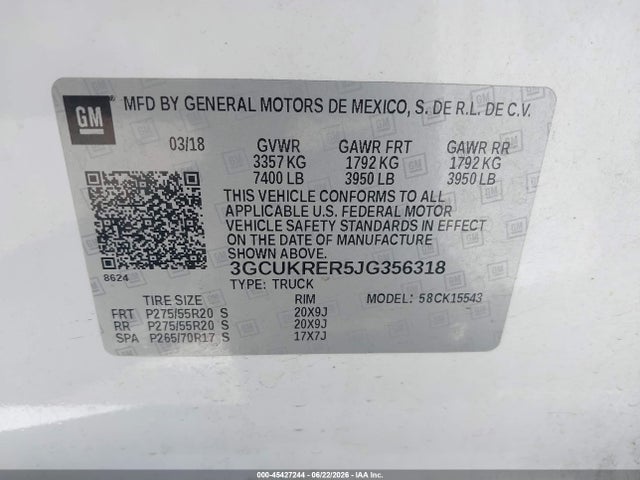 Chevrolet Silverado 1500 Lt 2018 3GCUKRER5JG356318 Image 9