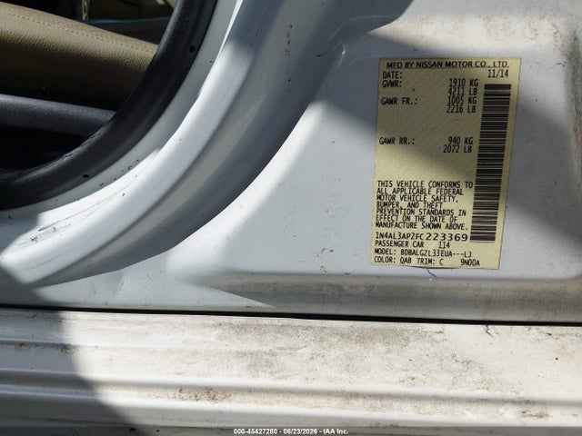 Продажа на аукционе авто 2015 Nissan Altima 2.5 S, vin: 1N4AL3AP2FC223369, номер лота: 45427280