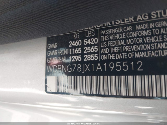 Продажа на аукционе авто 2001 Mercedes-benz S 600, vin: WDBNG78JX1A195512, номер лота: 45427492