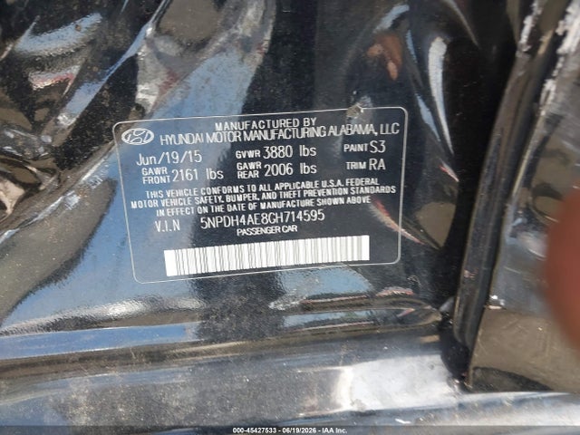 Hyundai ELANTRA SE 2016 5NPDH4AE8GH714595 Image 9