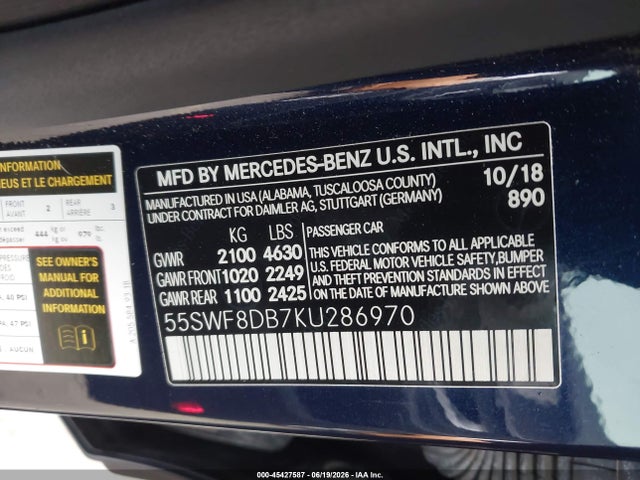 Mercedes-Benz C 300 2019 55SWF8DB7KU286970 Image 9