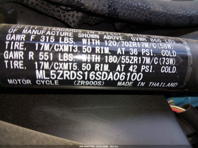 Kawasaki Zr900 S 2025 ML5ZRDS16SDA06100 Image 10