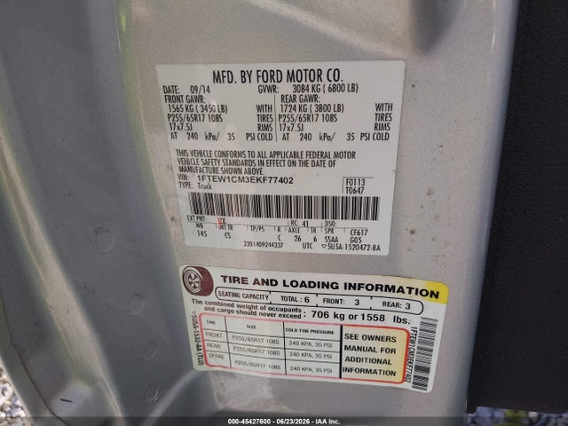 1FTEW1CM3EKF77402 Ford F-150 Stx/xl/xlt