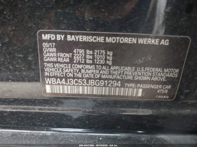 Продаж на аукціоні авто 2018 Bmw 430i Gran Coupe Xdrive, vin: WBA4J3C53JBG91294, номер лоту: 45427696