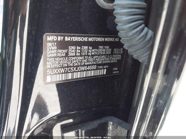 Продажа на аукционе авто 2018 Bmw X4 M40i, vin: 5UXXW7C5XJ0W64688, номер лота: 45427750