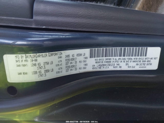 Auction sale of the 2001 Jeep Grand Cherokee Limited, vin: 1J4GW58NX1C581219, lot number: 45427756